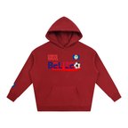 Belize Flag Themed Graphic Unisex Oversize Fleeced Unisex Hoodie