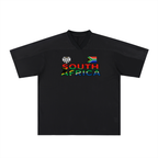 South African Flag Themed Graphic Mesh V-Neck Soccer Jersey ODMPOD