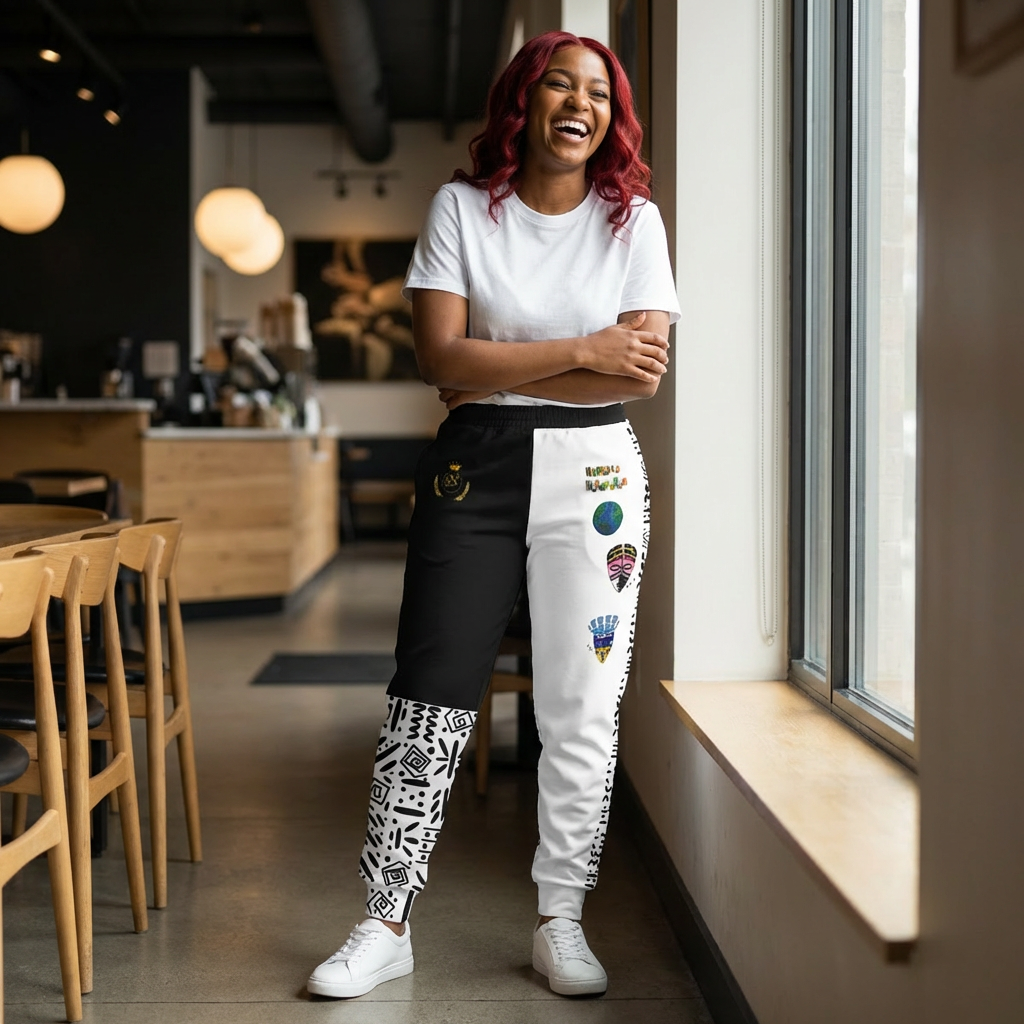 Handcrafted Afro Music Cartoon Art Unisex Joggers