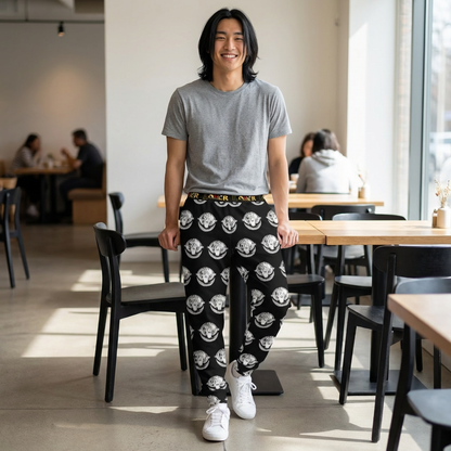 Funky Graphic Athletic Joggers, Unique Sweatpants for Workout, Casual Wear