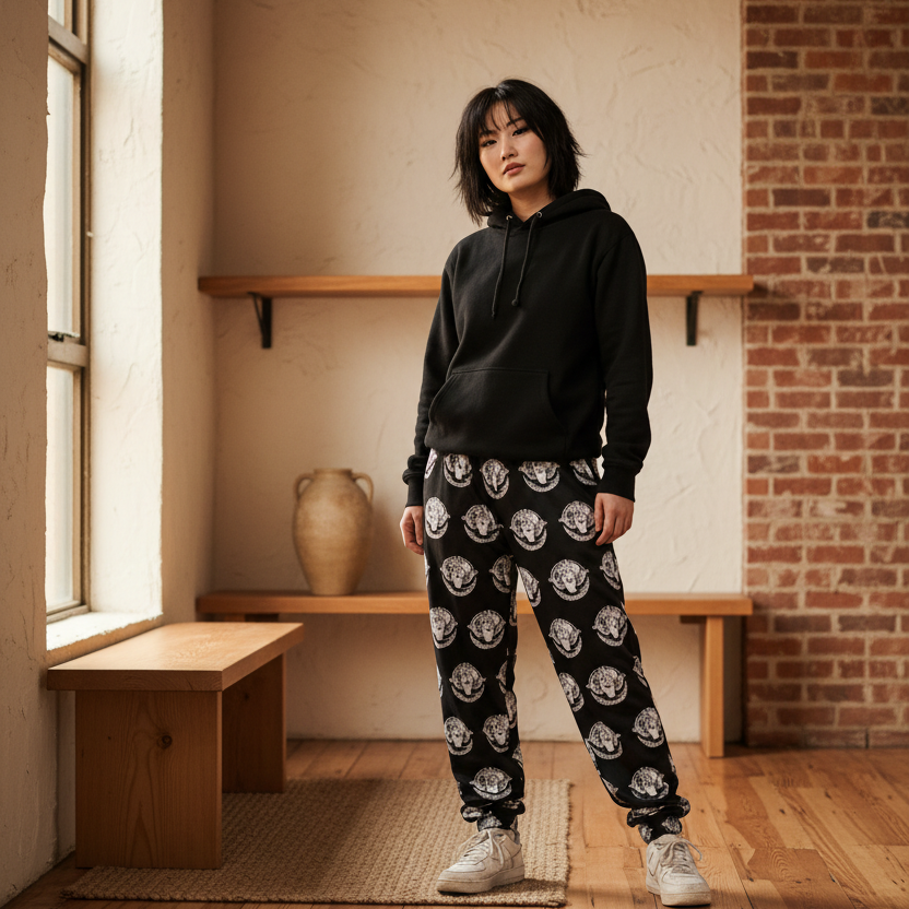 Funky Graphic Athletic Joggers, Unique Sweatpants for Workout, Casual Wear Printify