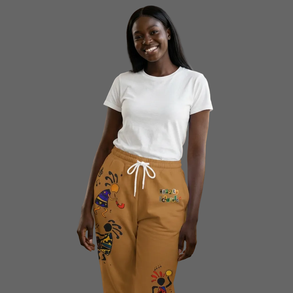 Kokopelli Dance Athletic Joggers – Southwestern Tribal Music Print