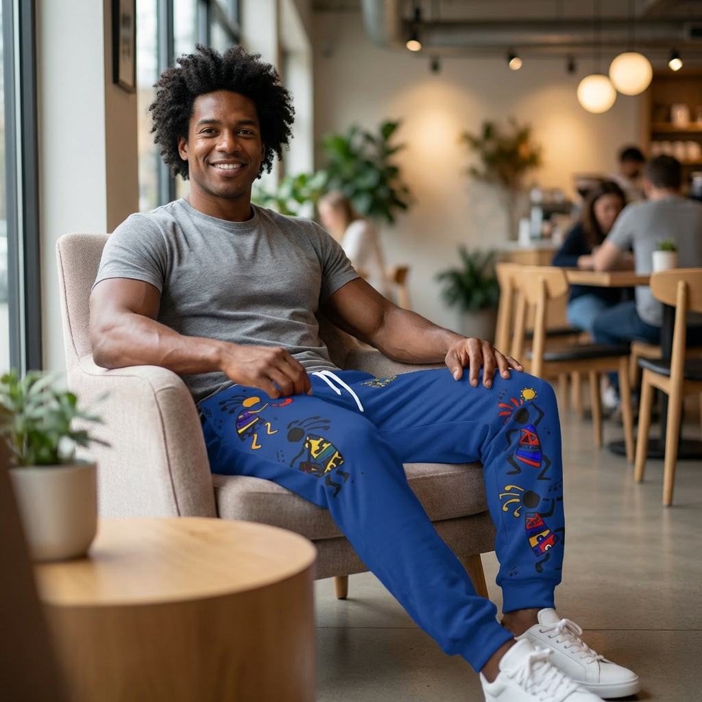 Tribal Dance Athletic Unisex Joggers — Colorful Kokopelli AOP Sweatpants