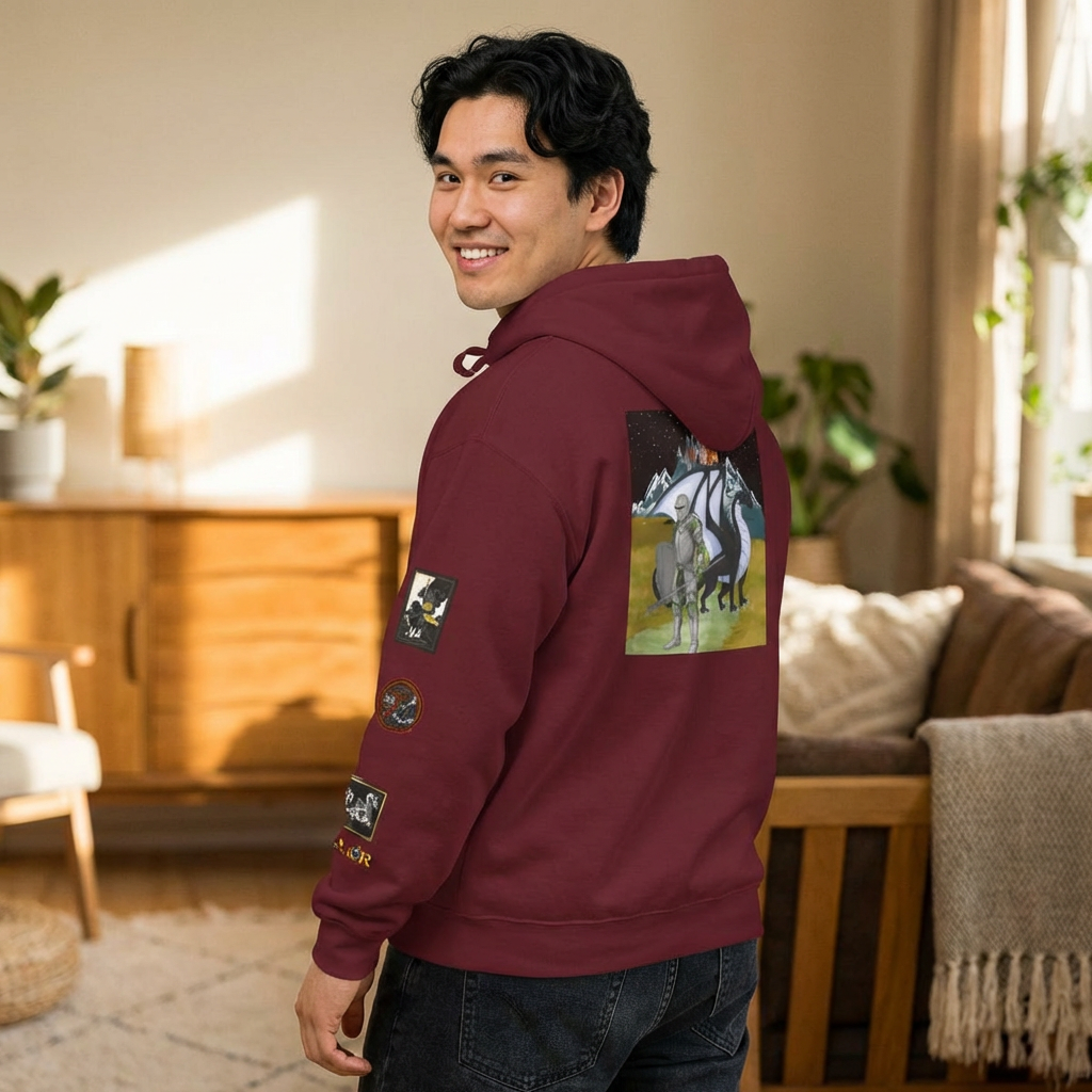 Medieval Themed Hoodie, Knights and Dragon Fans, Unisex Sweatshirt, Cosplay Costume Printify