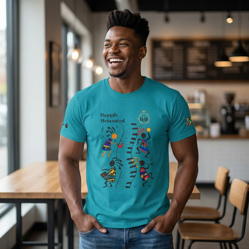 Afro Music, Piano Graphic Unisex Tee, Hand Drawn Music Shirt, Jazz Lover Gift, Musical Art