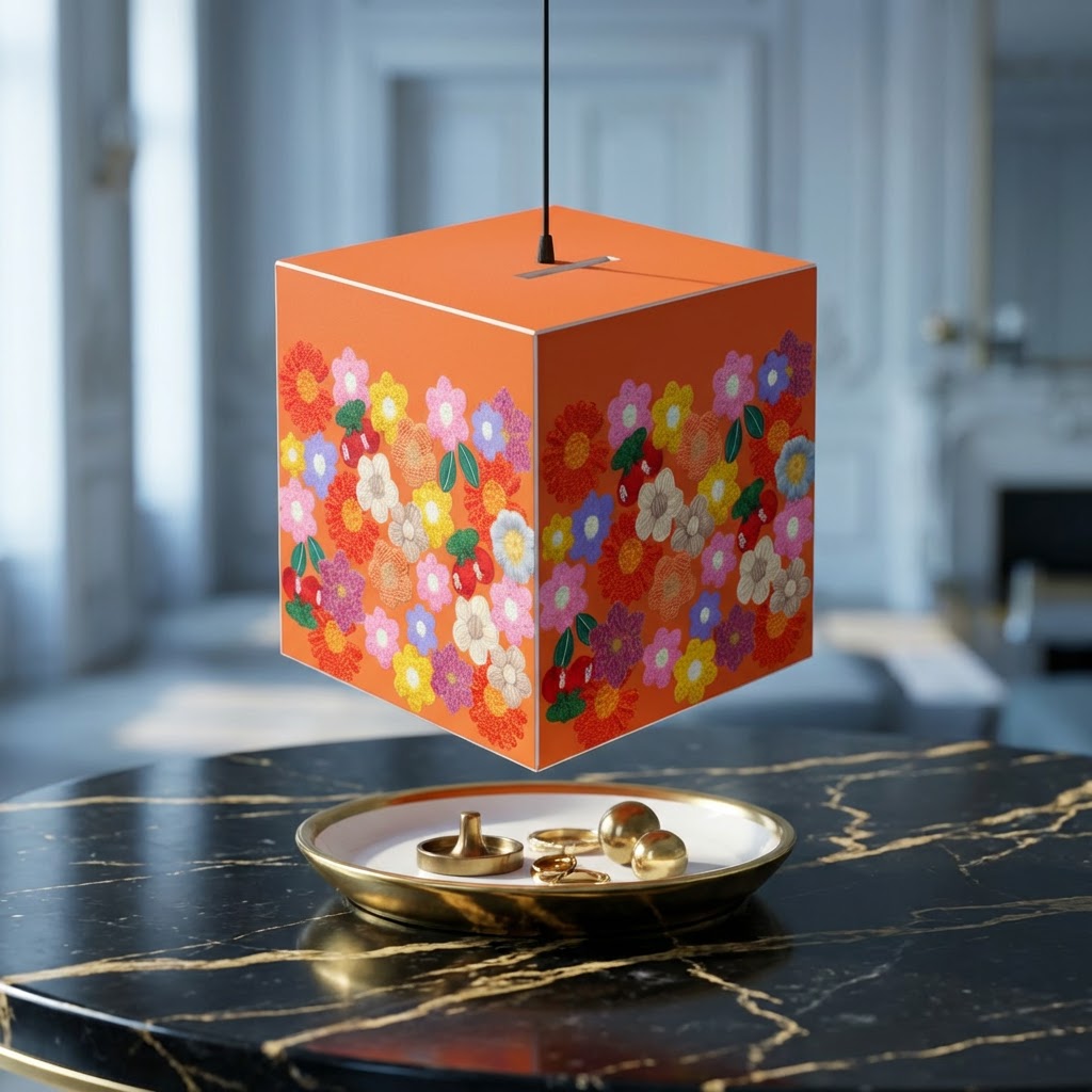 Floral Cube Lamp — Colorful Daisy Light Cube for Bedroom & Nursery