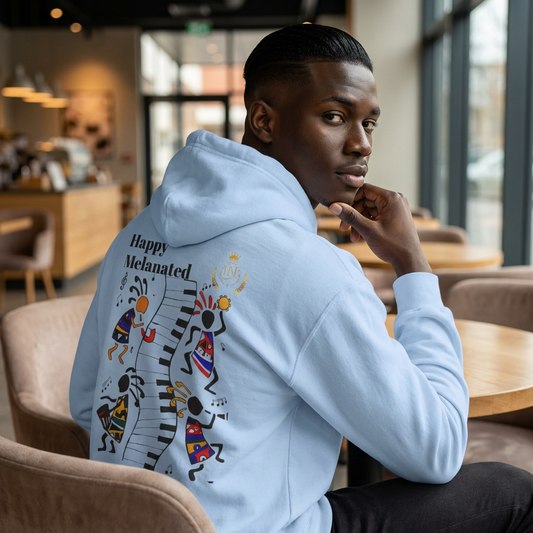 Handcrafted Afro Music Graphic Hoodie - Unisex Lightweight Hooded Sweatshirt, Hipster Hoodie