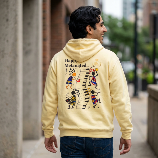 Handcrafted Afro Music Graphic Hoodie - Unisex Lightweight Hooded Sweatshirt, Hipster Hoodie