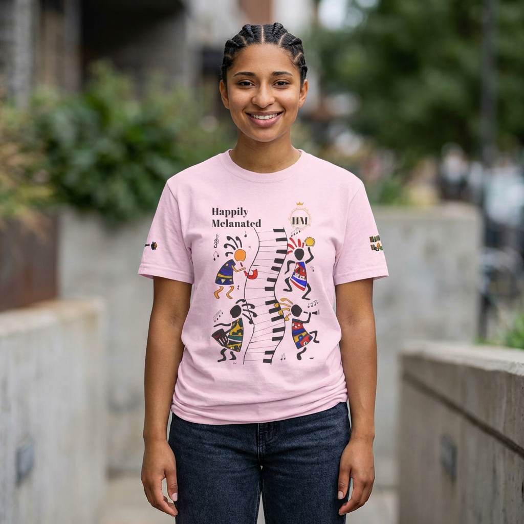 Afro Music, Piano Graphic Unisex Tee, Hand Drawn Music Shirt, Jazz Lover Gift, Musical Art