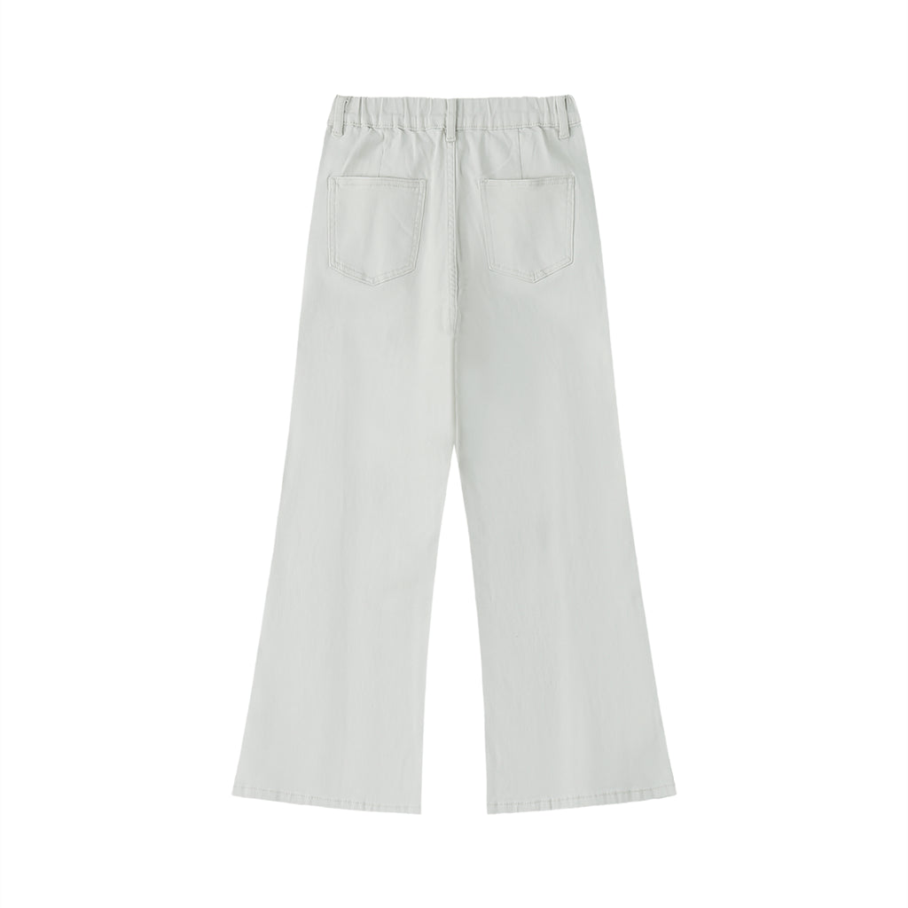 Women's Flared Leg Jeans Featuring Afro-Centric Music and Graffiti Art Graphics ODMPOD