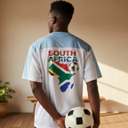 South African Flag-Themed Graphic Mesh V-Neck Unisex Soccer Jersey