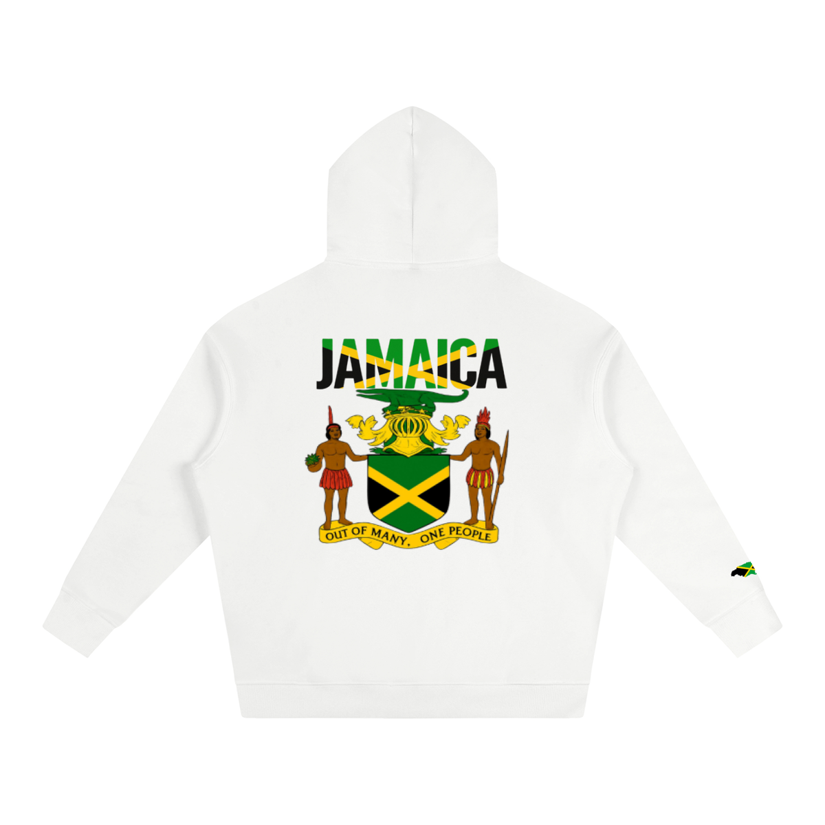 Jamaican Pride and Flag Themed Graphic Fleeced Unisex Hoodie