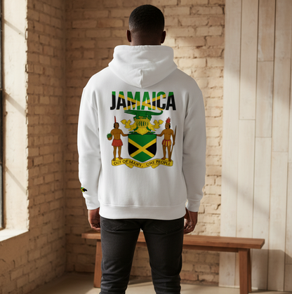 Jamaican Pride and Flag Themed Graphic Fleeced Unisex Hoodie