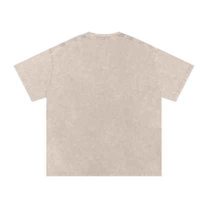 Graffiti Black Art Graphic Snow Washed Oversized Cotton Unisex T-Shirt