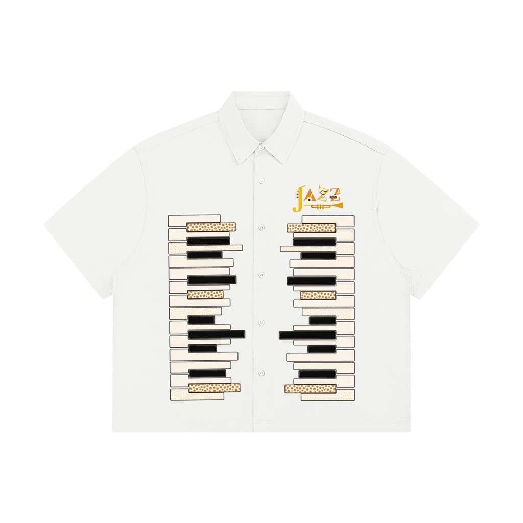 Piano Art Print Unisex Boxy Short Sleeve Shirt