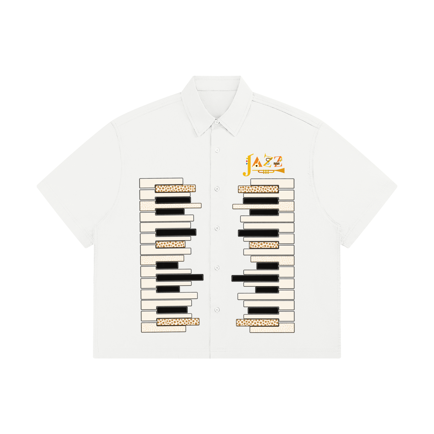 Piano Art Print Unisex Boxy Short Sleeve Shirt
