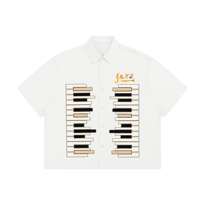 Piano Art Print Unisex Boxy Short Sleeve Shirt