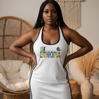 Ethiopia Flag Art Women's Binding Tight Halter Dress