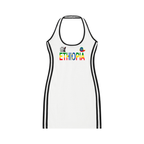 Ethiopia Flag Art Women's Binding Tight Halter Dress