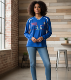 Belize Flag Art Unisex Color Block Long Sleeve Jersey