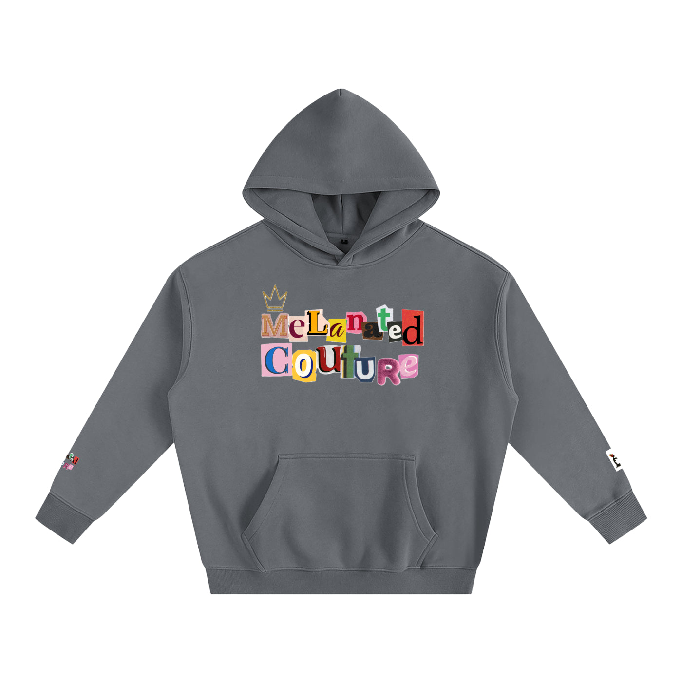 Crowned Black Woman Art Graphic Unisex Oversize Fleeced Hoodie