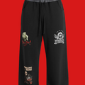 Goth Theme Graphic Unisex Plaid Waistband Barrel Sweatpants ODMPOD