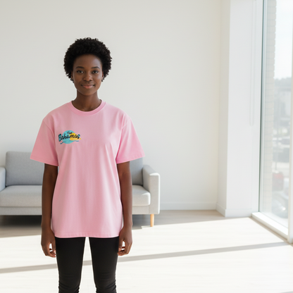 Bahamas Flag Themed Graphic Vintage Wash Cotton Unisex T-Shirt