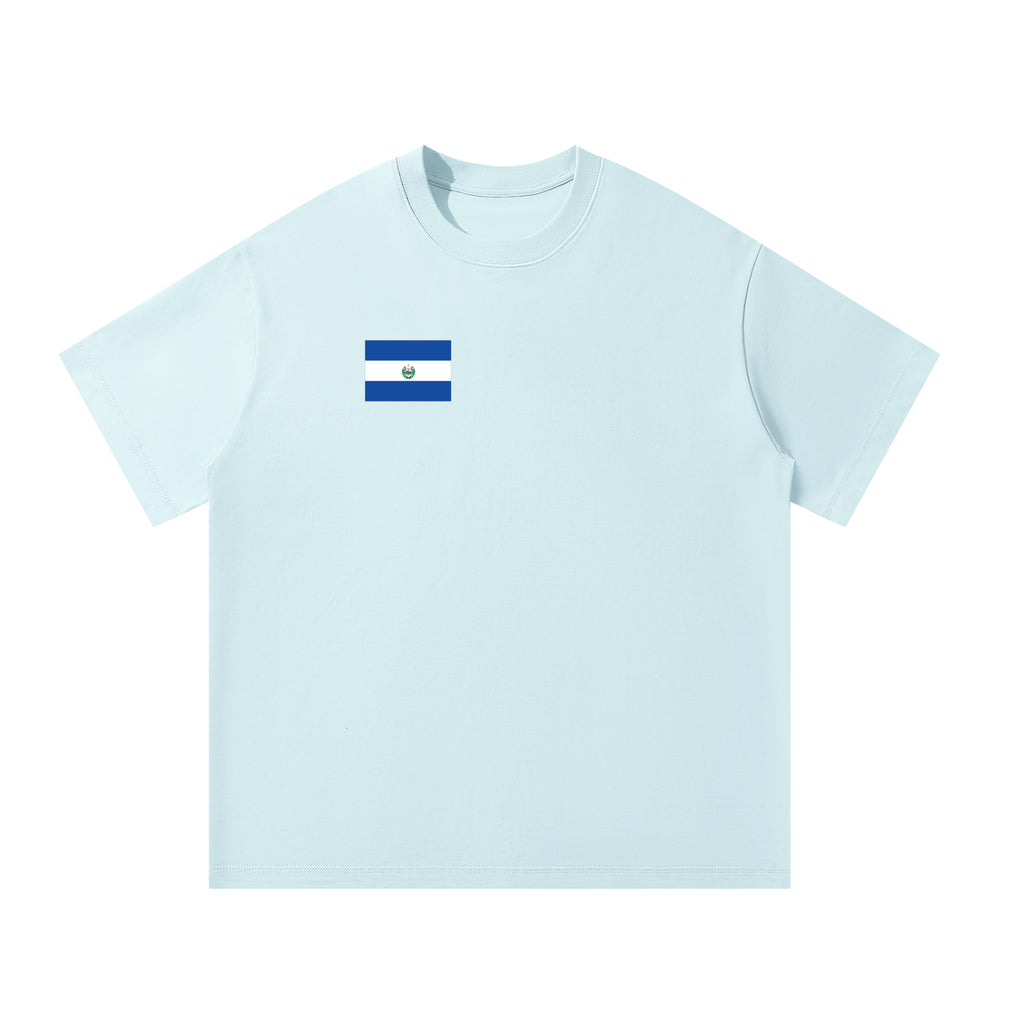 El Salvador Flag Themed Unisex Oversized T-Shirt ODMPOD