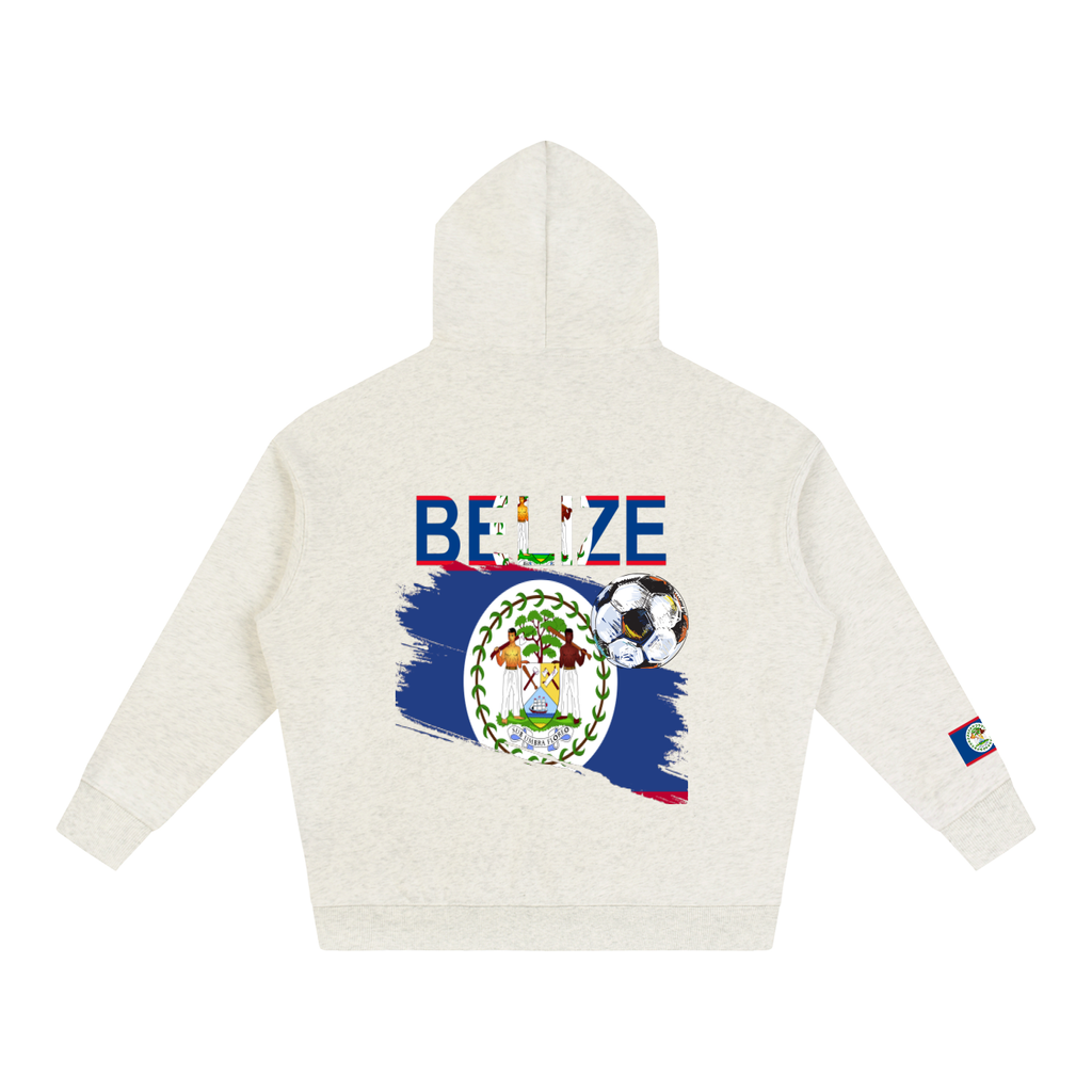 Belize Flag Themed Graphic Unisex Oversize Fleeced Unisex Hoodie