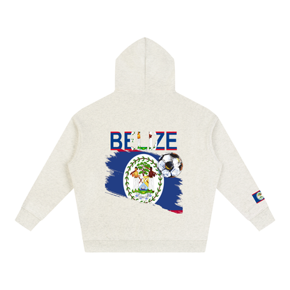 Belize Flag Themed Graphic Unisex Oversize Fleeced Hoodie