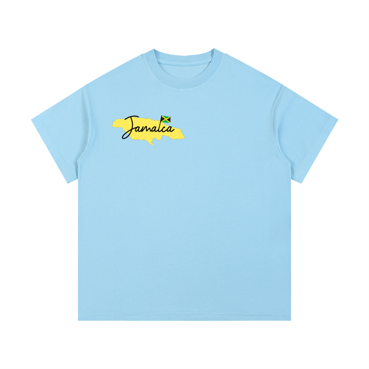 Jamaican Flag Themed Unisex Graphic Vintage Wash Cotton T-Shirt