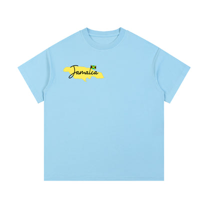 Jamaican Flag Themed Unisex Graphic Vintage Wash Cotton T-Shirt