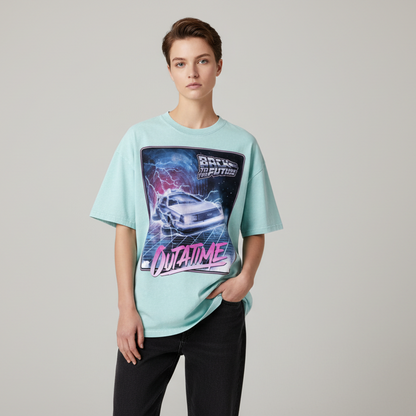 Emo Unisex Graphic Snow Washed Oversized Cotton T-Shirt