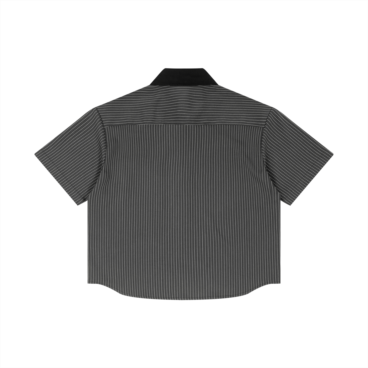 Jazz Musician Themed Graphic Unisex Striped Boxy Contrast Collar Shirt