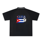 Unisex Graphic V-Neck Soccer Jersey Featuring a Cuba Flag Design ODMPOD