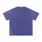 Unisex Oversized Cotton T-Shirt with Graphic Alien Art in Snow Wash