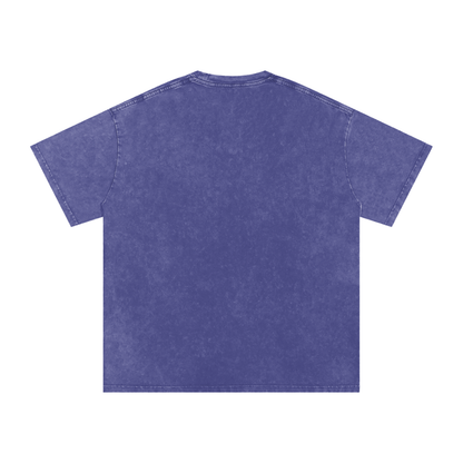 Graphic Alien Art Unisex Snow Washed Oversized Cotton T-Shirt