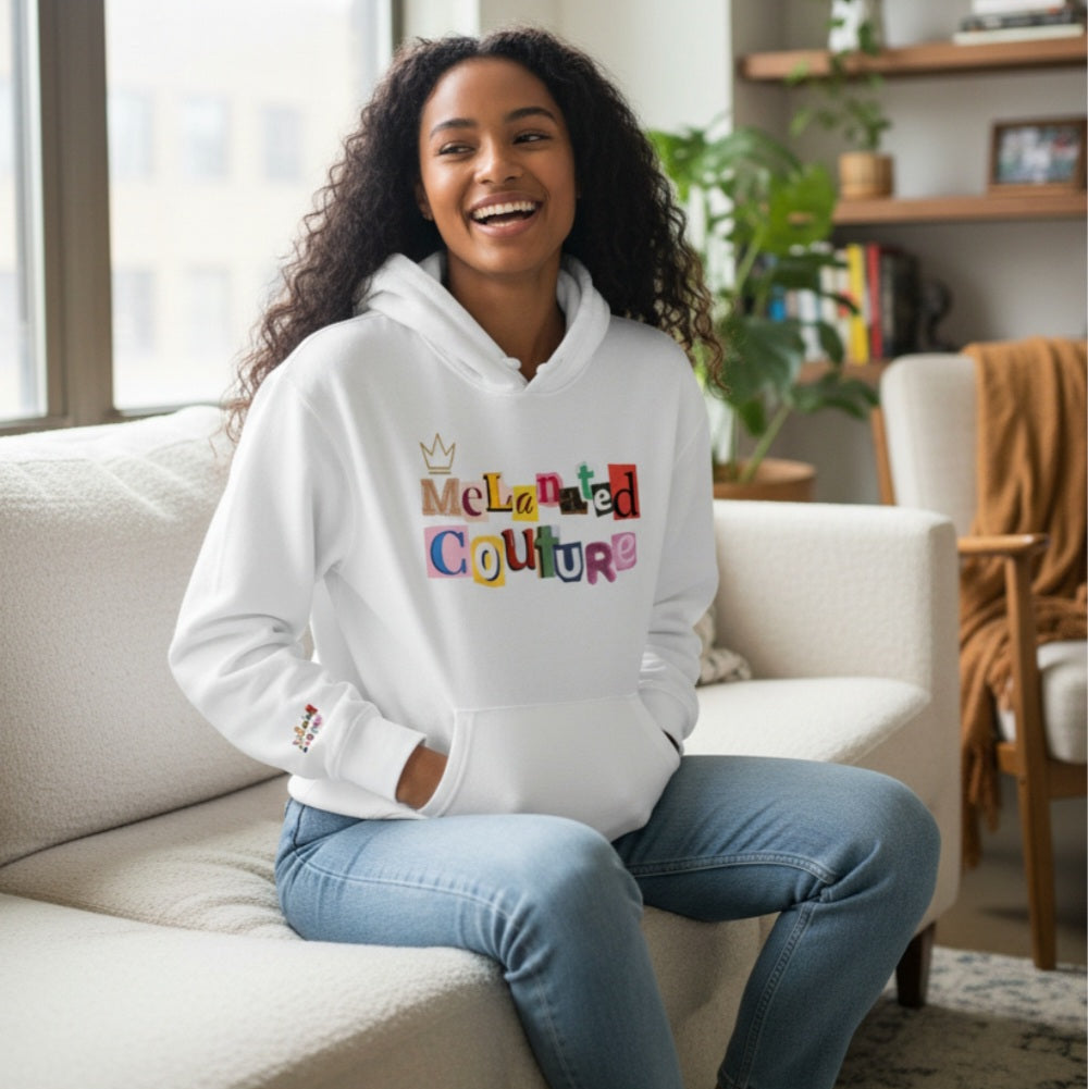 Crowned Black Woman Art Graphic Unisex Oversize Fleeced Hoodie