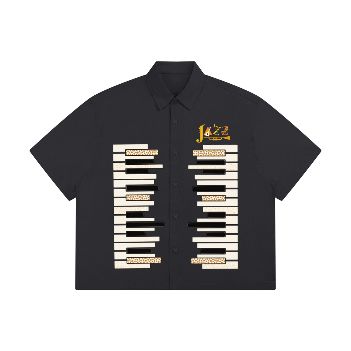 Piano Art Print Unisex Boxy Short Sleeve Shirt