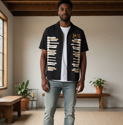 Piano Art Print Unisex Boxy Short Sleeve Shirt