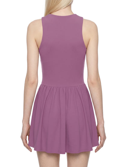 Women’s Ruched Sleeveless Full-Zip Summer  Dress