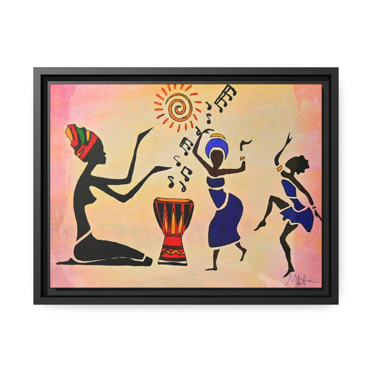 Original Hand Drawn Tribal Music Wall Art, Unique Ethnic Illustration Printify