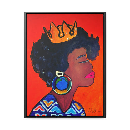 Wall Art - Exquisite Ethnic Woman Canvas Painting, Vertical Gallery Wrapped Artwork