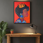 Wall Art - Exquisite Ethnic Woman Canvas Painting, Vertical Gallery Wrapped Artwork