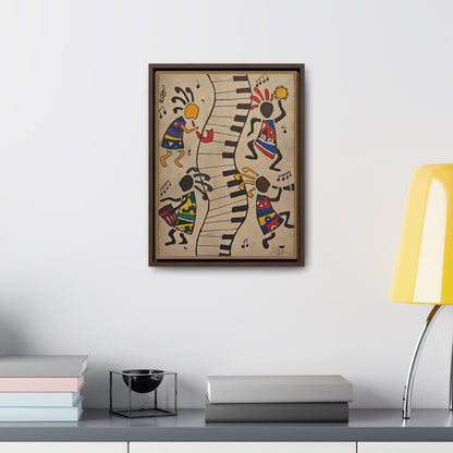 Handcrafted Tribal Music Artwork, Original Pen and Ink Drawing, Statement Wall Piece for Music Rooms