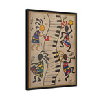 Handcrafted Tribal Music Artwork, Original Pen and Ink Drawing, Statement Wall Piece for Music Rooms Printify