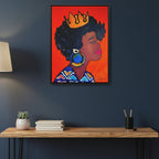 Wall Art - Exquisite Ethnic Woman Canvas Painting, Vertical Gallery Wrapped Artwork
