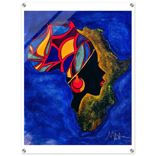 Original Ethnic Portrait - Handcrafted Continental Painting of Africa, Vibrant Wall Art