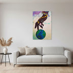 Ethnic Artwork Acrylic Print, Hand-Designed Celestial Patterns, Modern Home Art, Thoughtful Wedding Gift,
