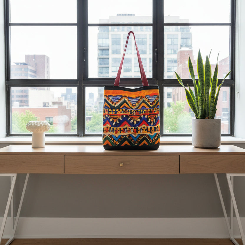 Handcrafted Aztec Print Weekender Bag - Spacious & Stylish Tote for Weekend Escapes